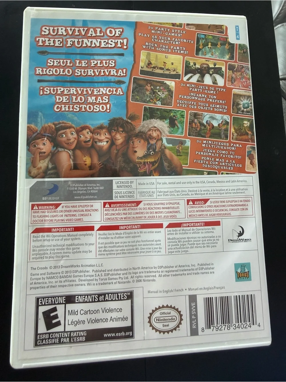 The Croods Prehistoric Party - Nintendo Wii - US Version